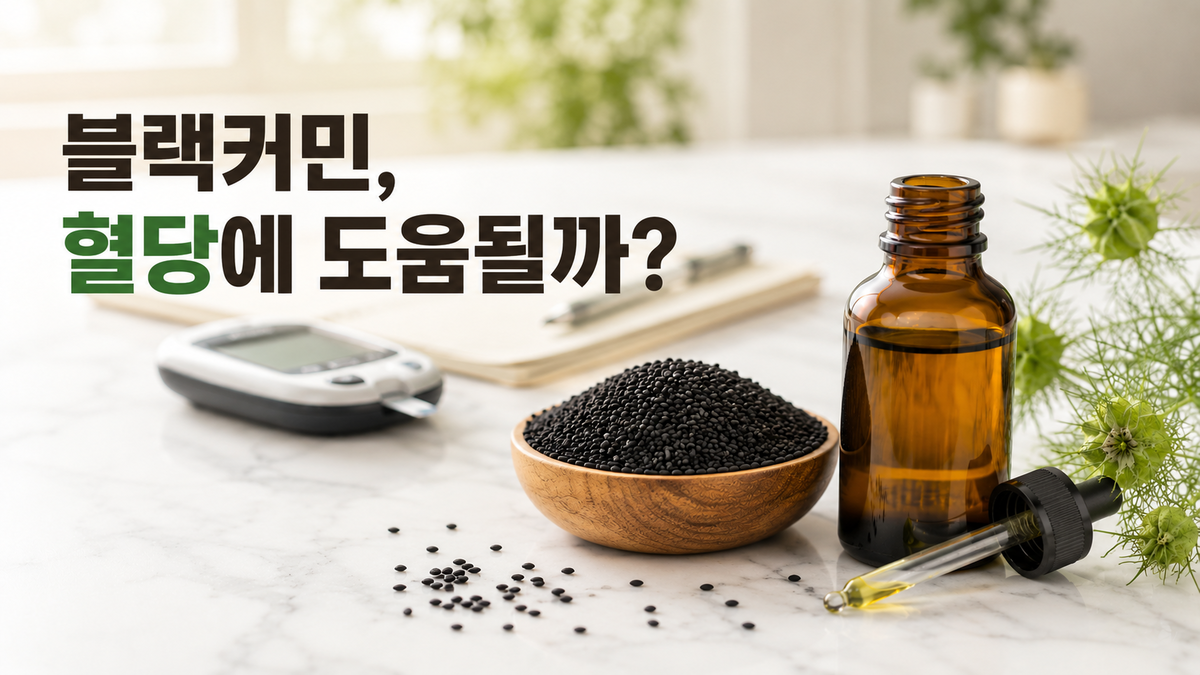 블랙커민 씨앗과 블랙시드 오일 제품