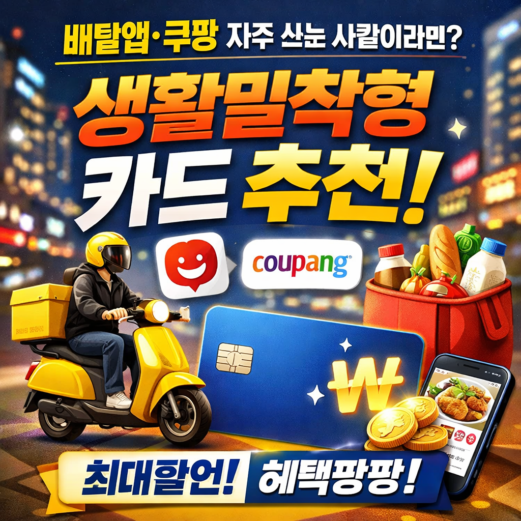 배달앱·쿠팡 자주 쓰는 사람을 위한 생활밀착형 카드 추천