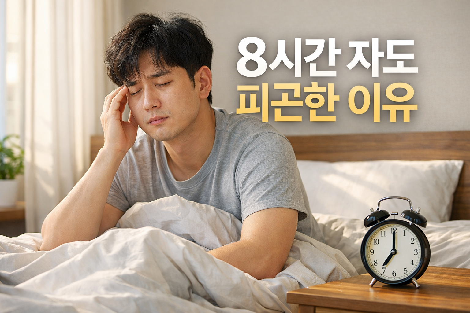 아침에 개운하지 않은 이유 8가지: 8시간 자도 피곤할 때 꼭 보는 체크리스트