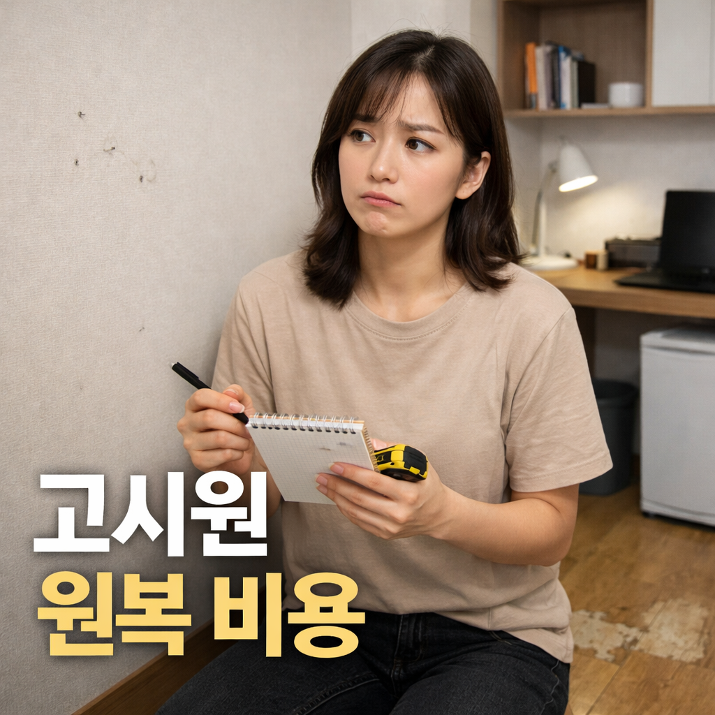 고시원 셀프 인테리어 원복 비용, 50만 원부터 200만 원까지? 꼭 알아야 할 현실 견적 5가지