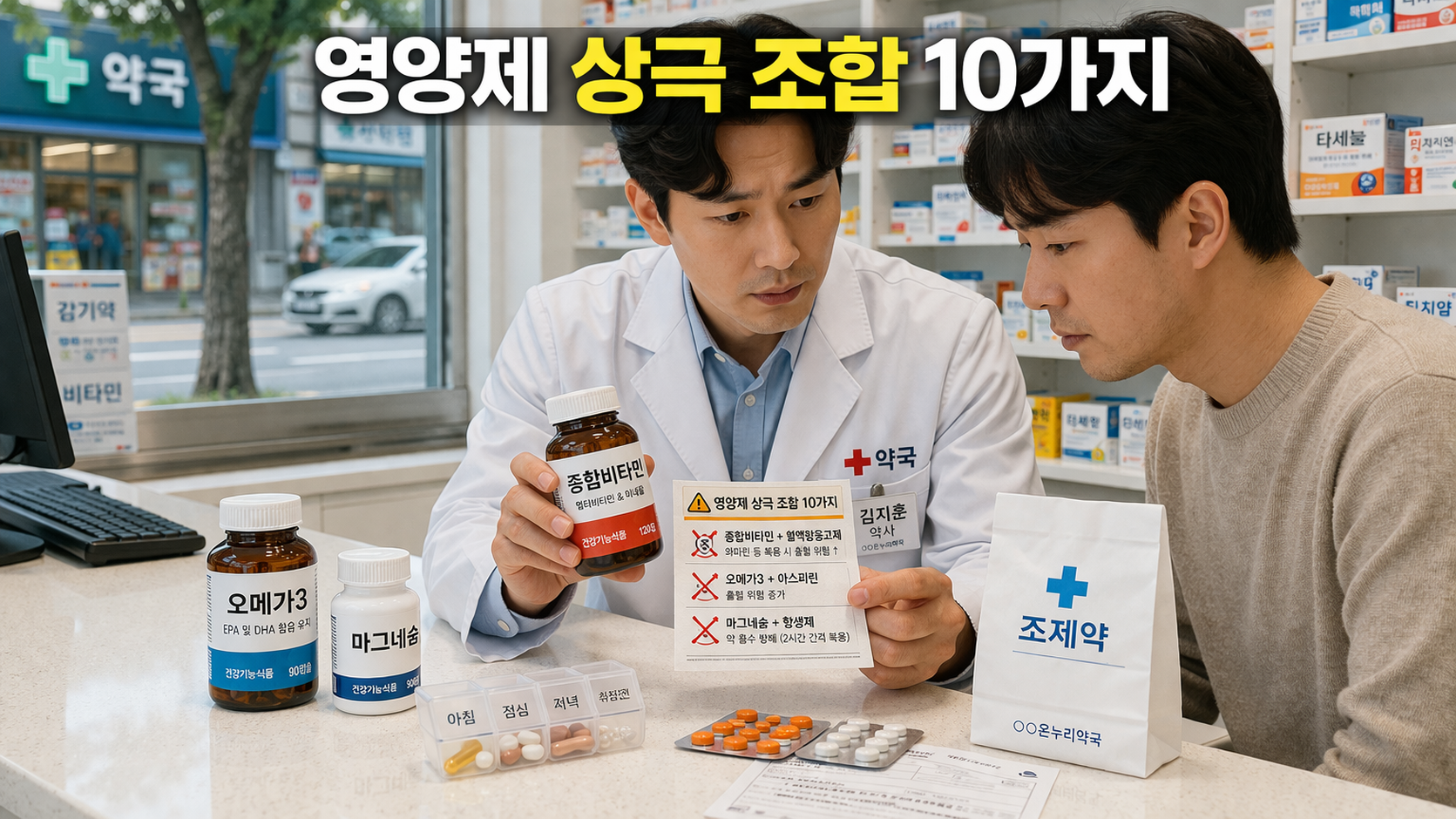 영양제 무심코 먹었다간 독 된다? 💊 약사와 상담 전 꼭 확인해야 할 상극 조합 10가지