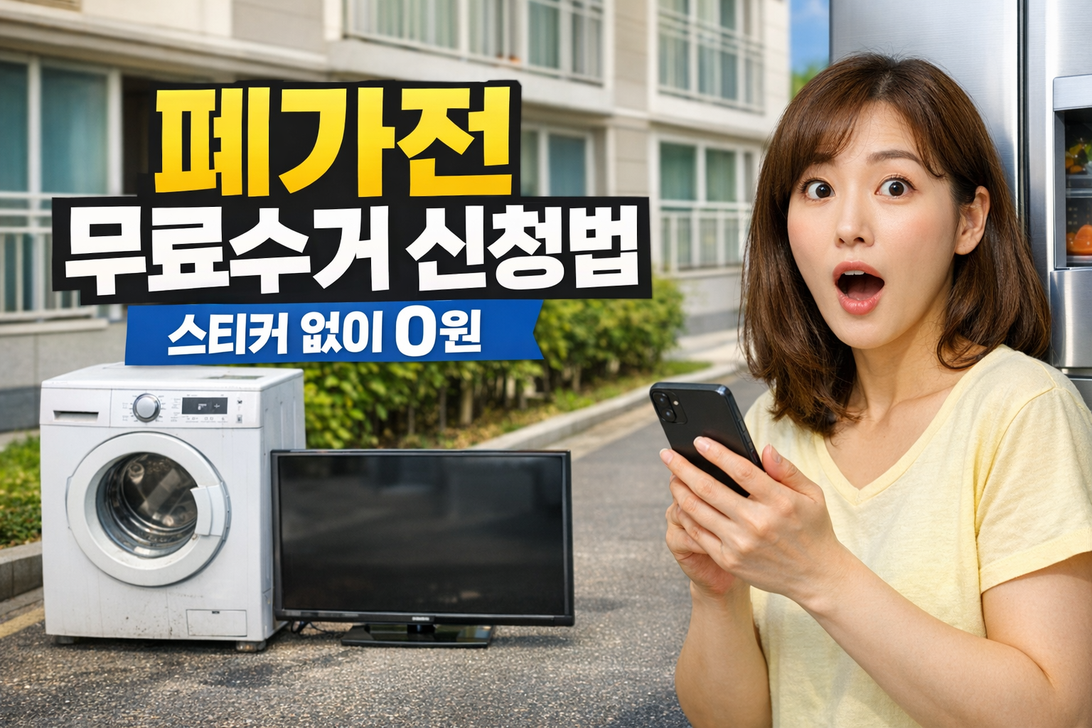 대형 폐기물 스티커 없이 무료로 가전제품 수거 신청하는 5가지 핵심 방법