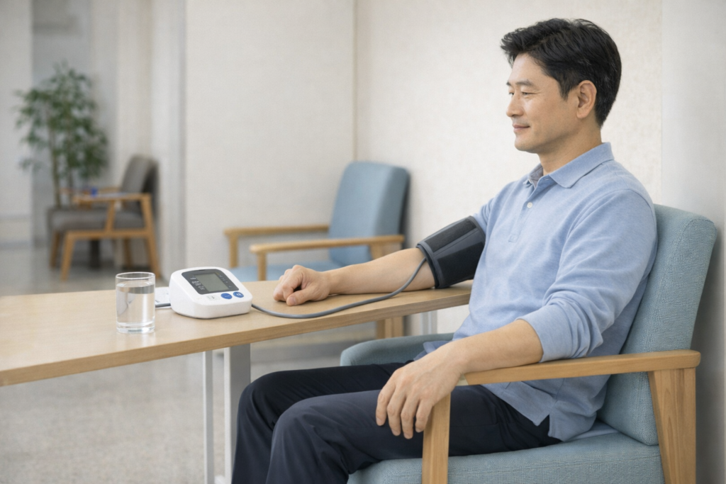 건강검진을 받는 남성