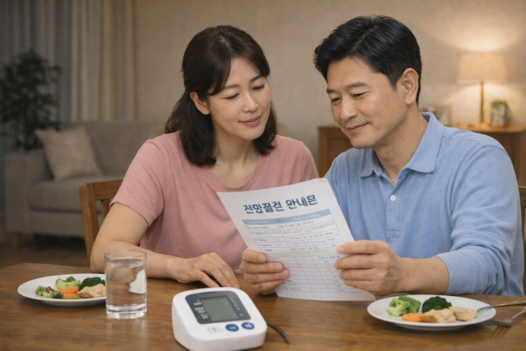 건강검진 준비하는 여유로운 밤