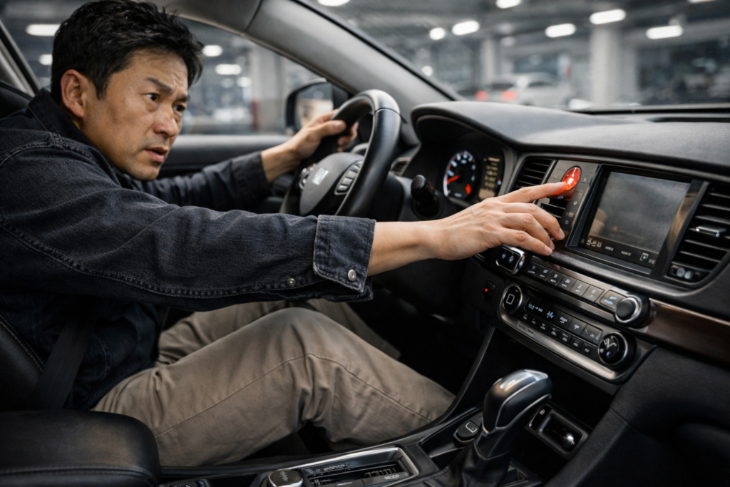 긴급 상황에 대비하는 운전자의 행동