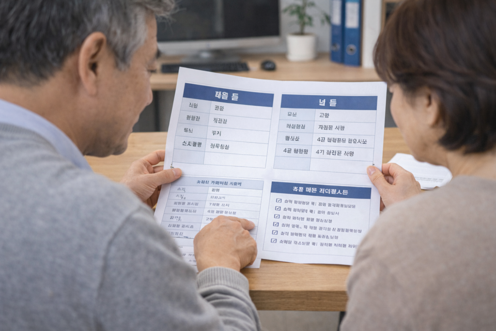 상속 자산 분석 중인 부부