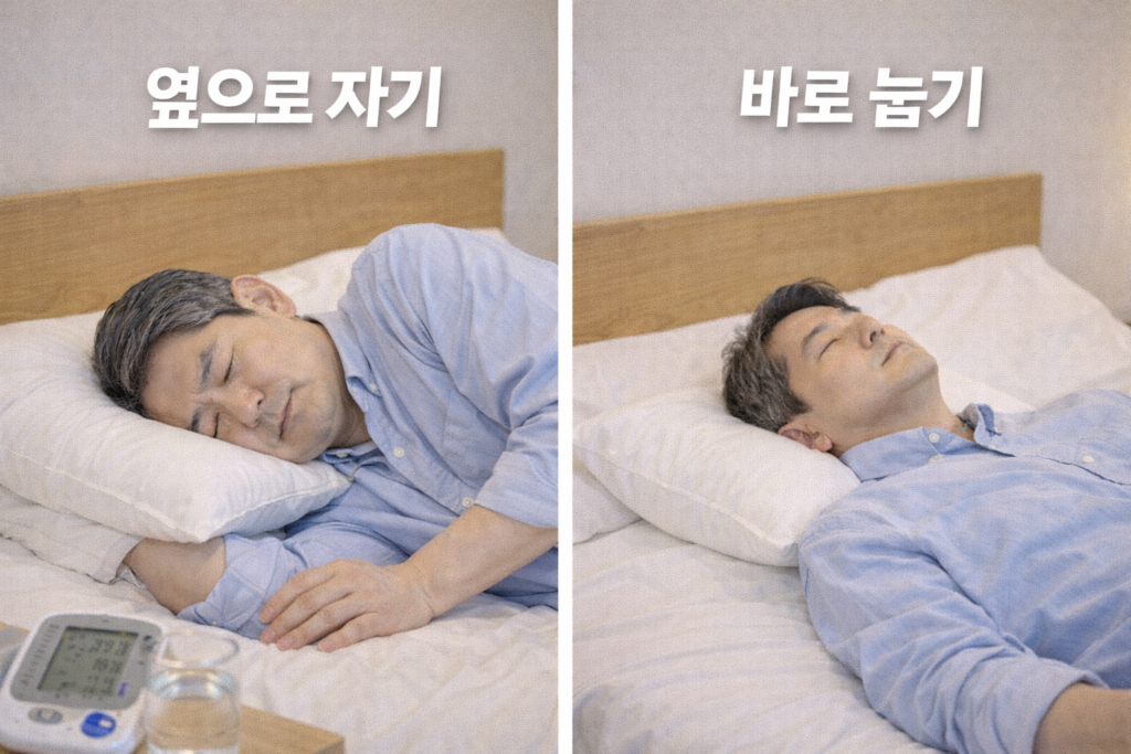 수면 자세 비교