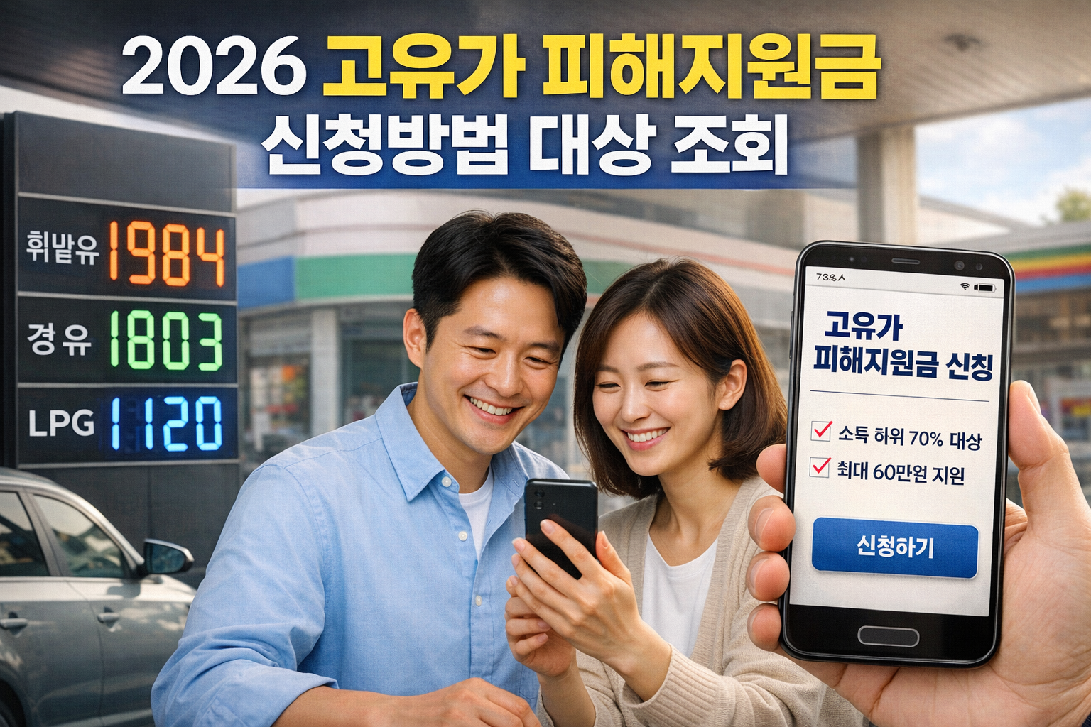 2026 고유가 피해지원금 신청방법 대상 조회 총정리 (최대 60만원, 4월 27일부터)