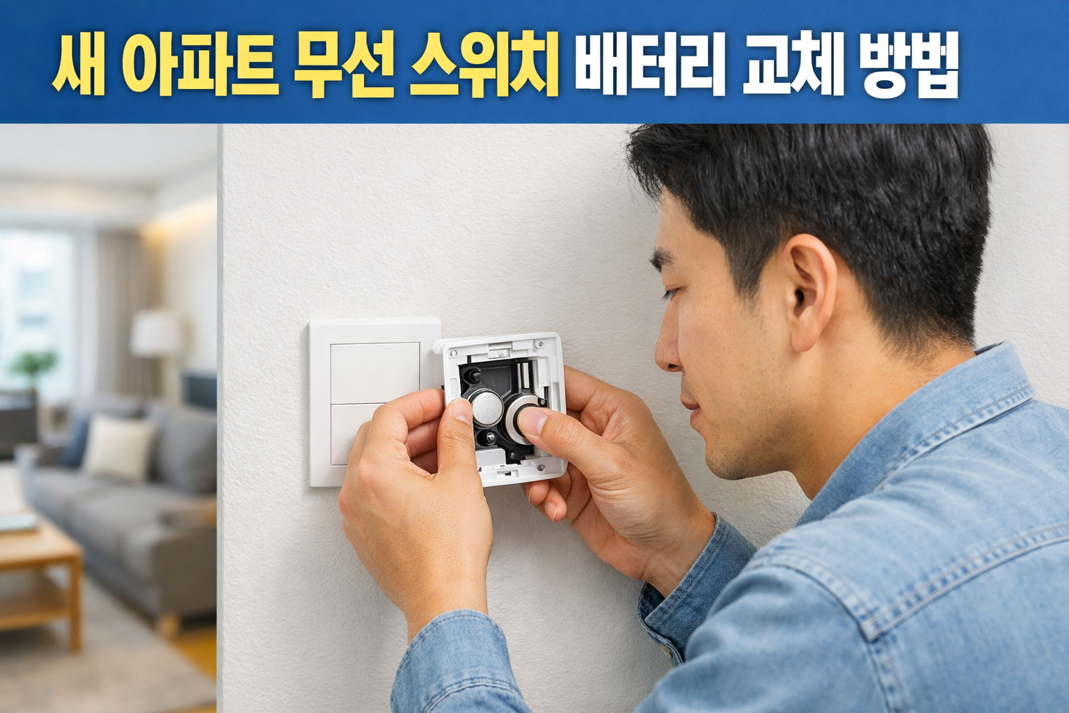 새 아파트 무선 스위치 배터리 교체 방법 7단계, 관리실 부르기 전 꼭 확인하세요