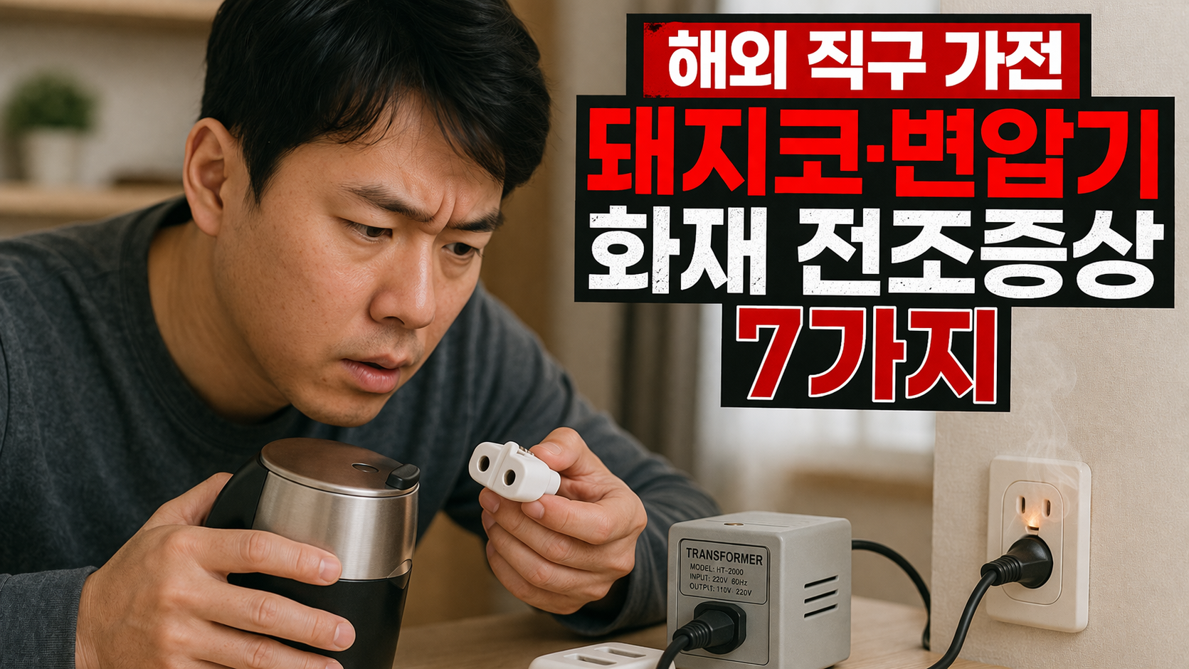 해외 직구 가전제품 ‘돼지코’·변압기 용량 부족 시 위험한 화재 전조증상 7가지
