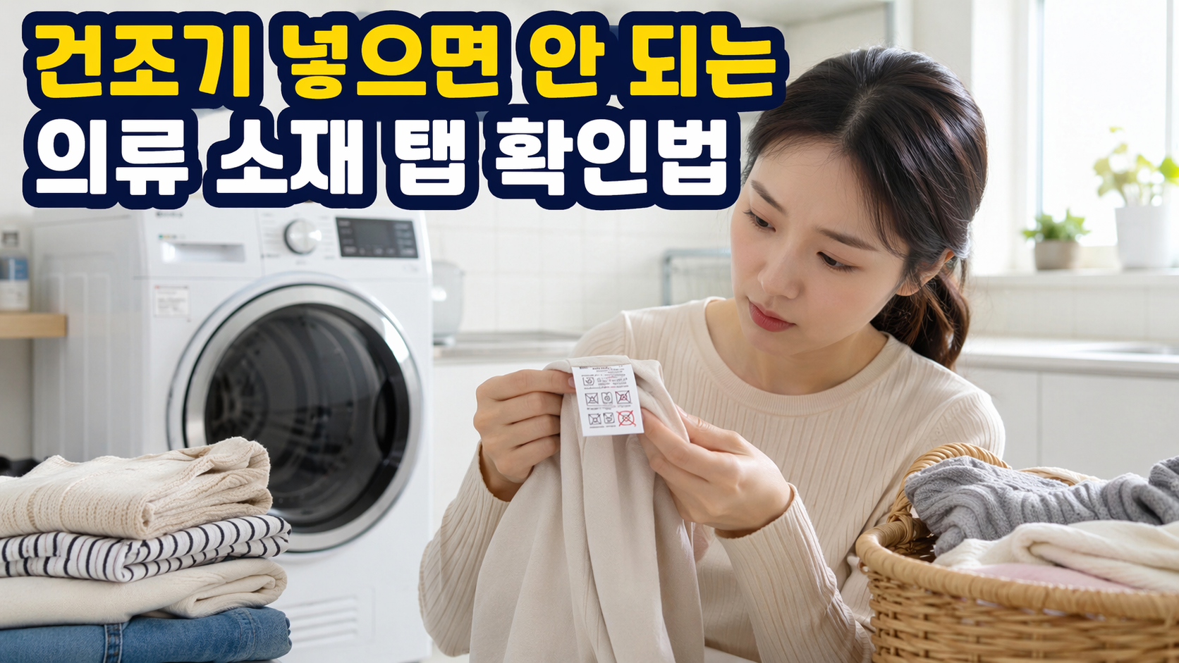 건조기 넣으면 안 되는 의류 소재 탭 확인법 7가지, 옷 망치기 전에 꼭 보세요