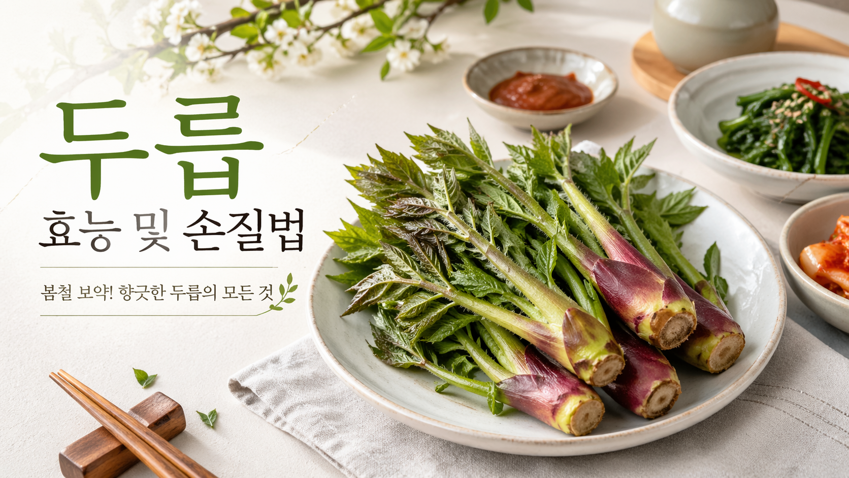 봄철 별미 두릅 효능 7가지와 손질법, 데치기부터 보관까지 한 번에 정리