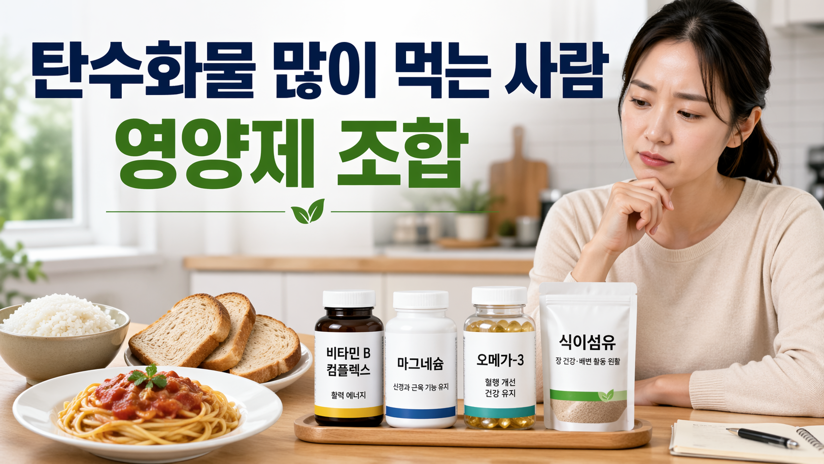 탄수화물 많이 먹는 사람 영양제 조합 5가지, 혈당·피로·중성지방까지 현실적으로 챙기는 법