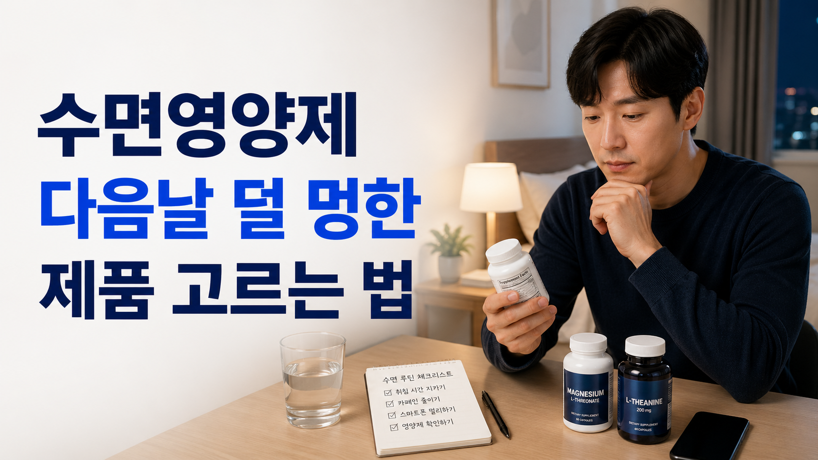 수면영양제 다음날 덜 멍한 제품 고르는 법 7가지, 아침 컨디션이 달라집니다