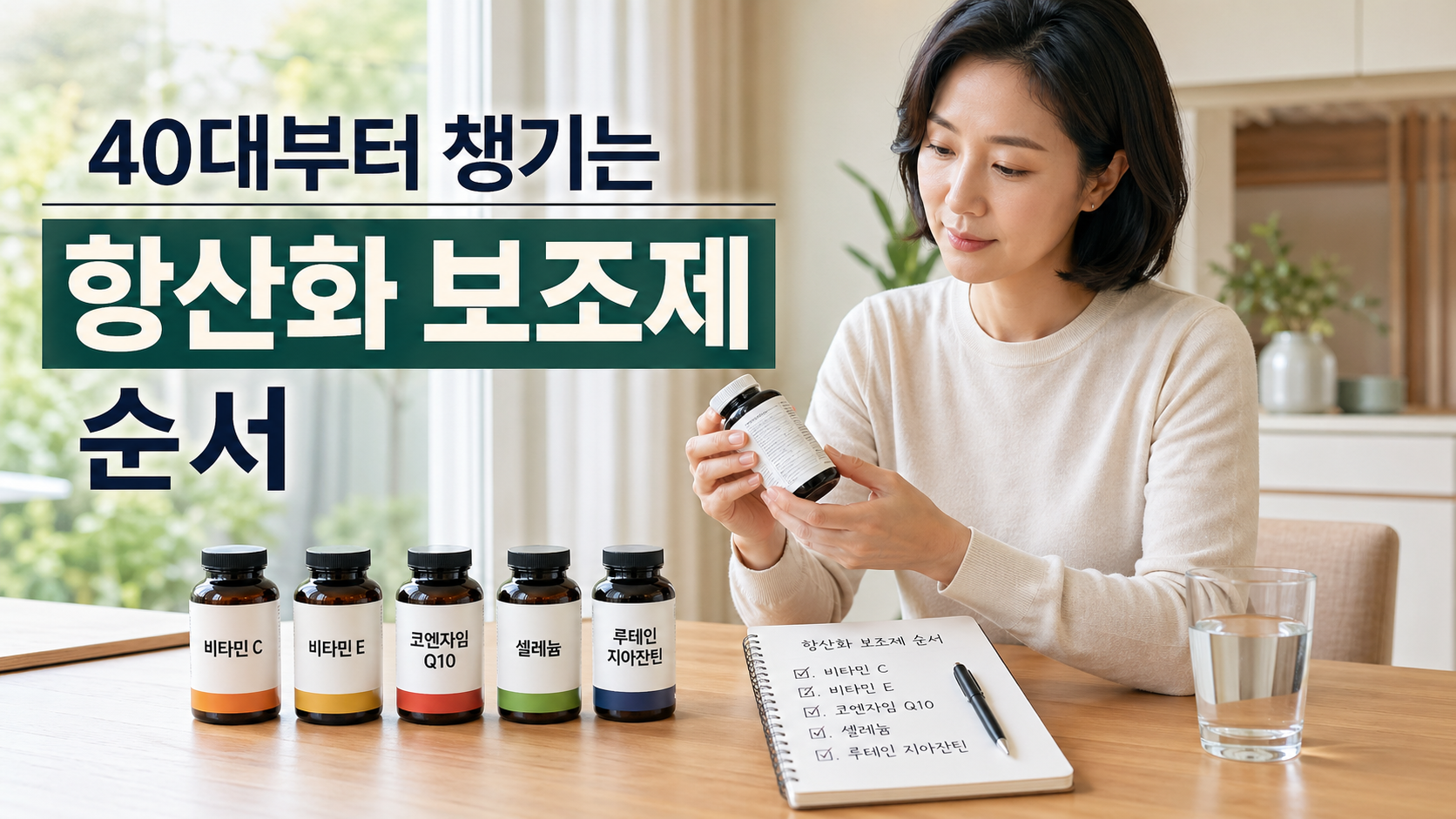 40대부터 챙기는 항산화 보조제 순서 5단계, 아무거나 먹으면 오히려 손해입니다