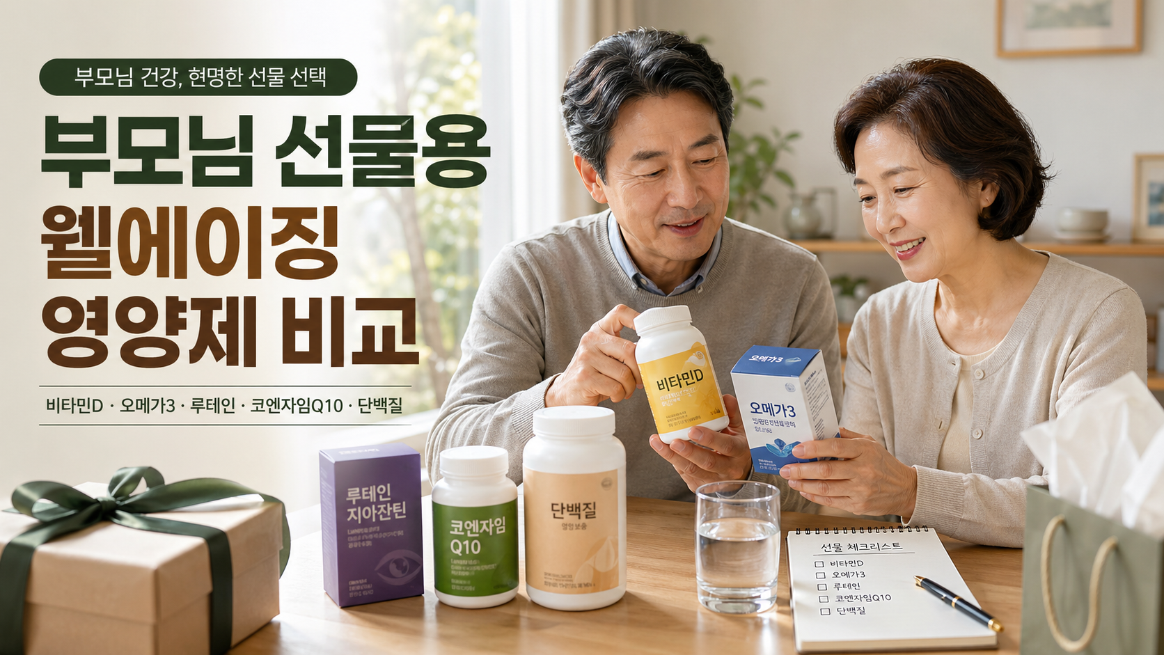 부모님 선물용 웰에이징 영양제 비교 5가지, 실패 없는 선택 기준까지 정리