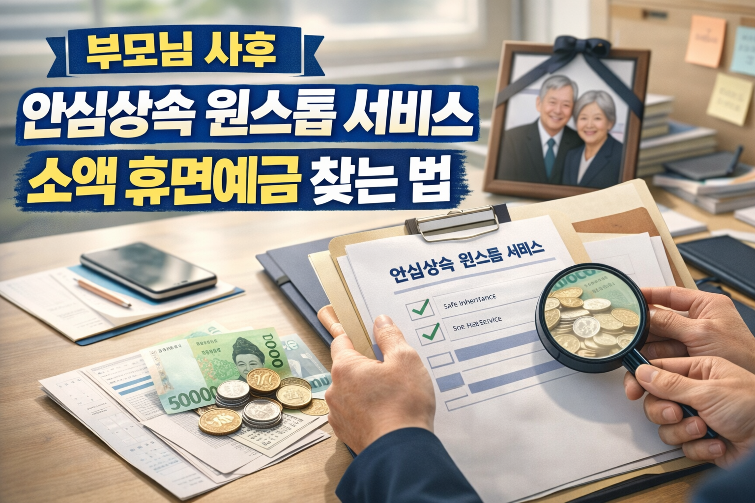 부모님 사후 놓치기 쉬운 소액 휴면예금 찾는 법 7가지 – 안심상속 원스톱 서비스 신청 전 꼭 보세요