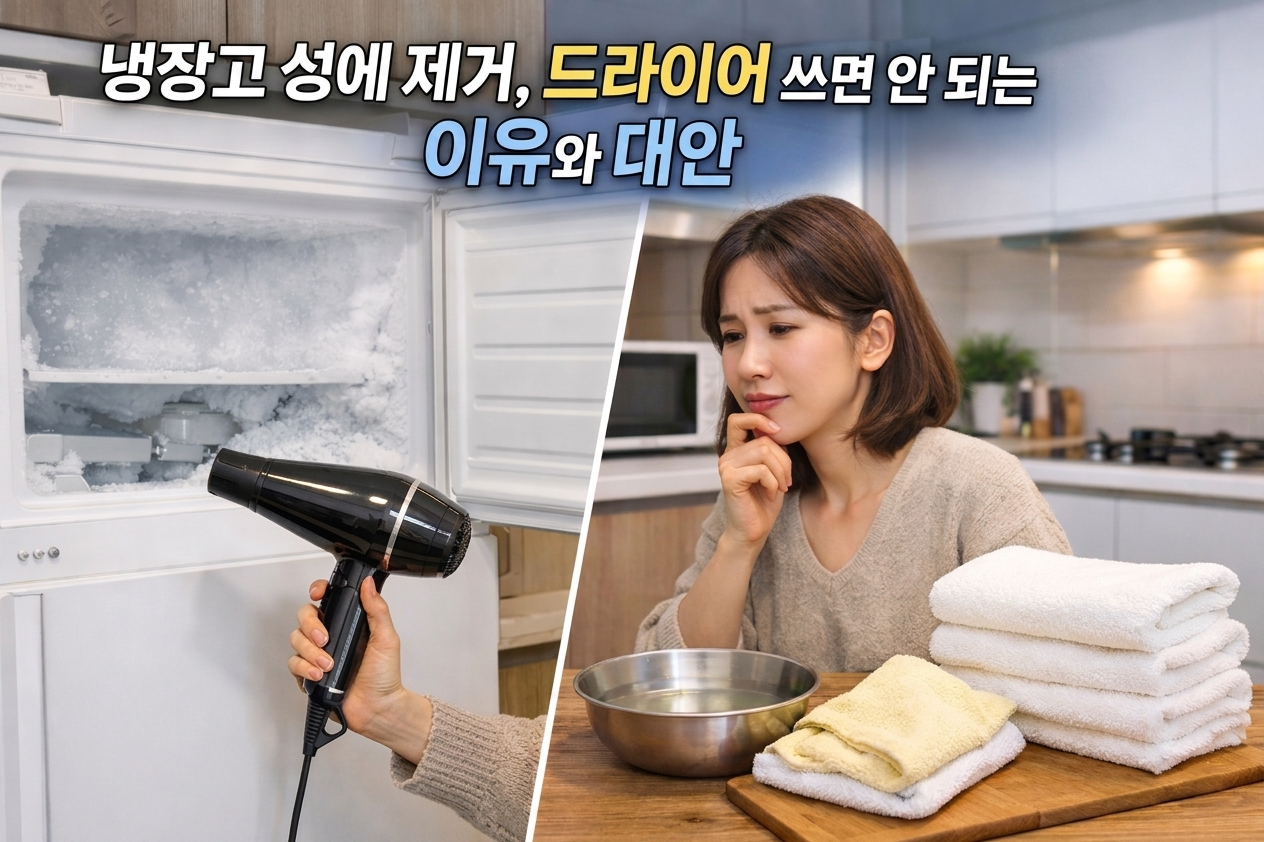 냉장고 성에 제거, 드라이기 쓰면 안 되는 5가지 이유와 가장 안전한 대안