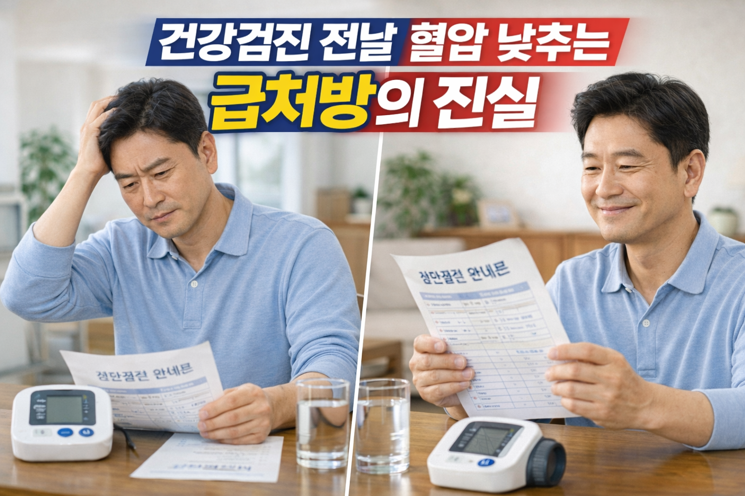 건강검진 전날 혈압 낮추는 급처방의 진실, 진짜 효과 있는 방법 7가지