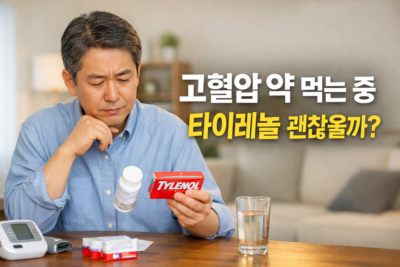 고혈압 약 먹는 중 타이레놀 복용해도 될까? 꼭 알아야 할 5가지 핵심 기준