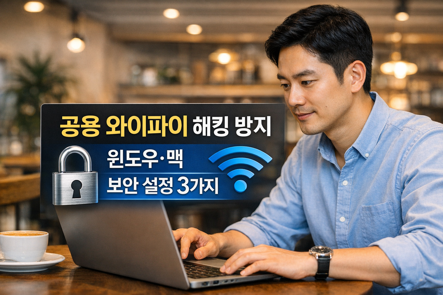 카페 노트북 해킹 걱정 끝! 공용 와이파이에서 꼭 켜야 할 윈도우·맥 보안 설정 3가지