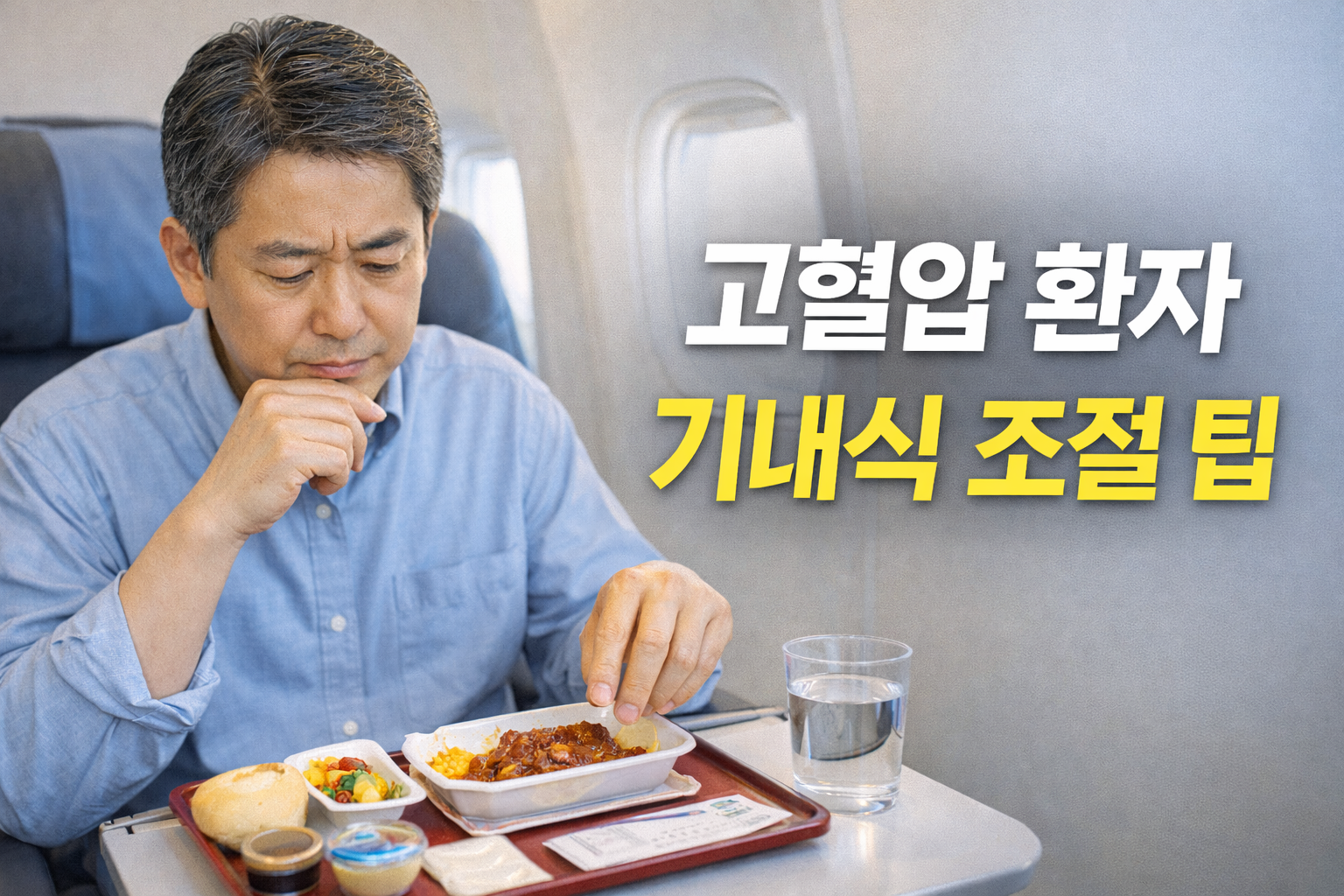 비행기 탑승 시 고혈압 환자 기내식 조절 팁 7가지, 이것만 지켜도 훨씬 편합니다