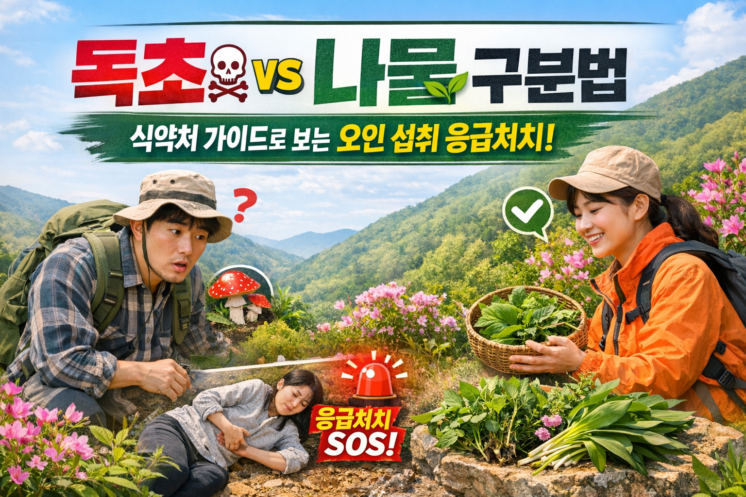 봄나물 산행 시 독초와 나물 구분법