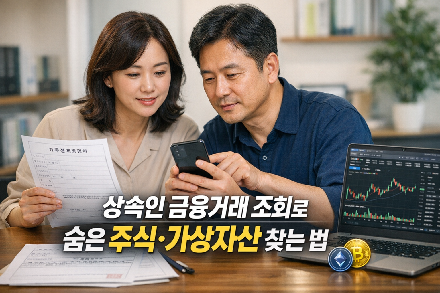 부모님 사후 숨겨진 주식·코인 찾는 법 7단계: ‘상속인 금융거래 조회’로 놓치지 않는 행정 절차