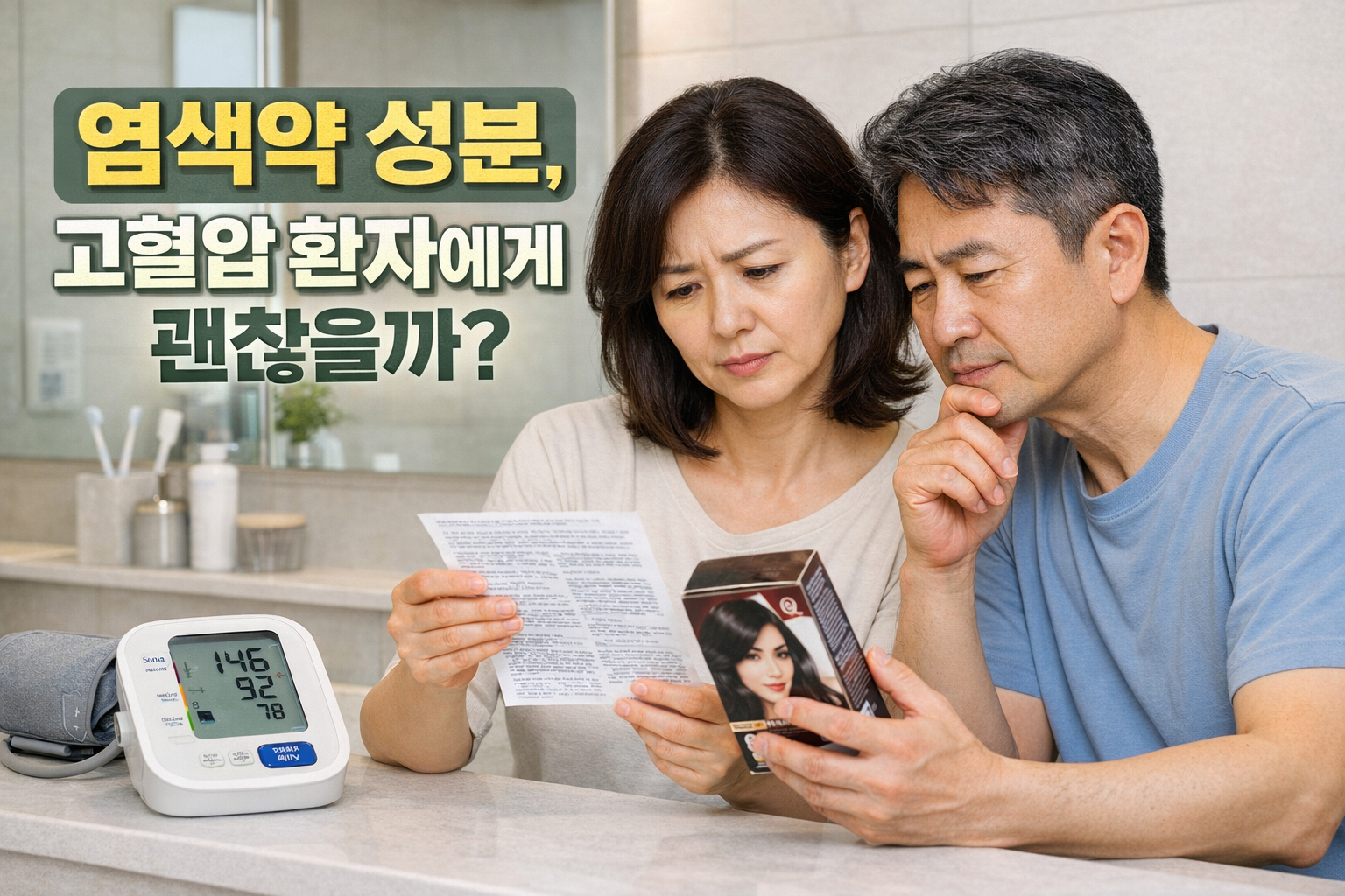 고혈압 환자도 염색해도 될까? 염색약 성분이 혈압에 미치는 영향 5가지 핵심 정리