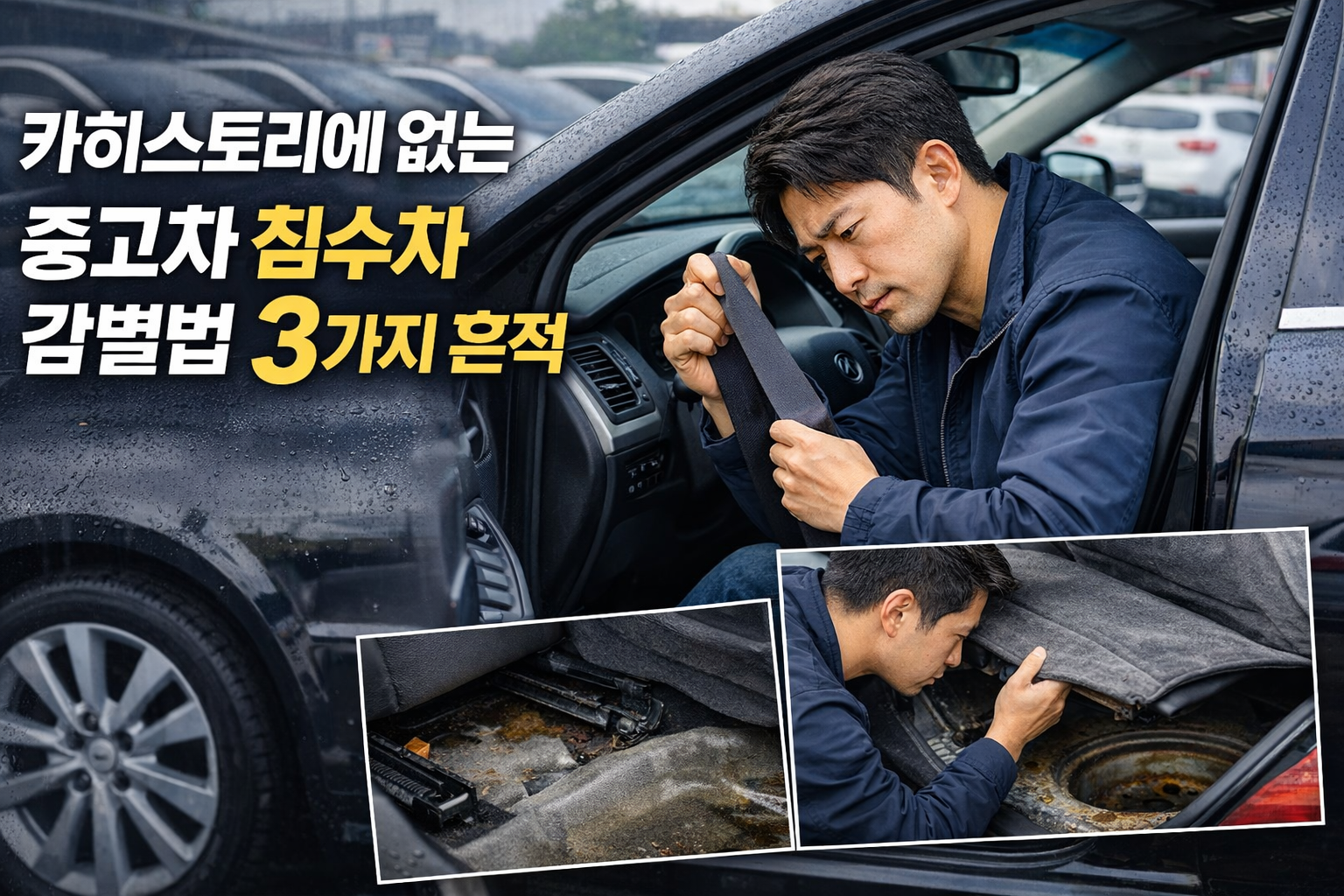 중고차 구매 전 카히스토리에 안 나오는 무사고 둔갑 침수차, 3가지 흔적만 보면 걸러집니다