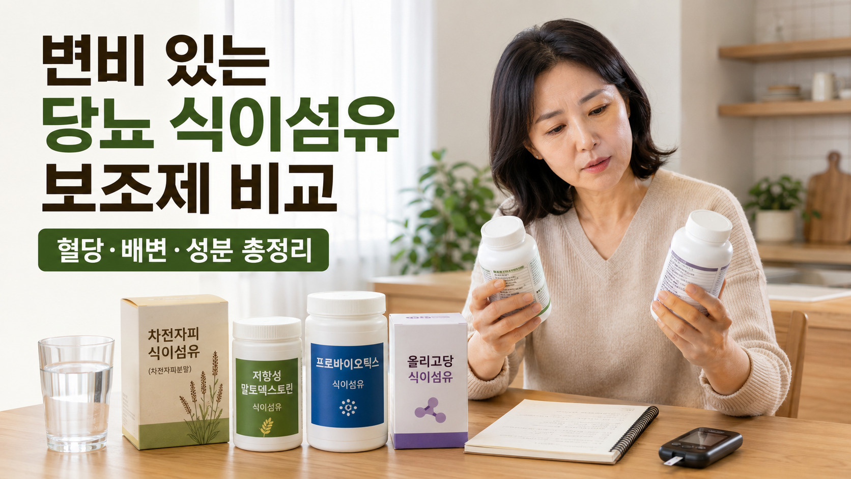 변비 있는 당뇨 환자를 위한 식이섬유 보조제 비교 썸네일