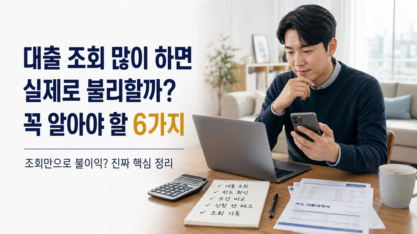대출 조회를 여러 번 하면 실제로 불리한지 확인하는 한국인 직장인 금융 블로그 썸네일