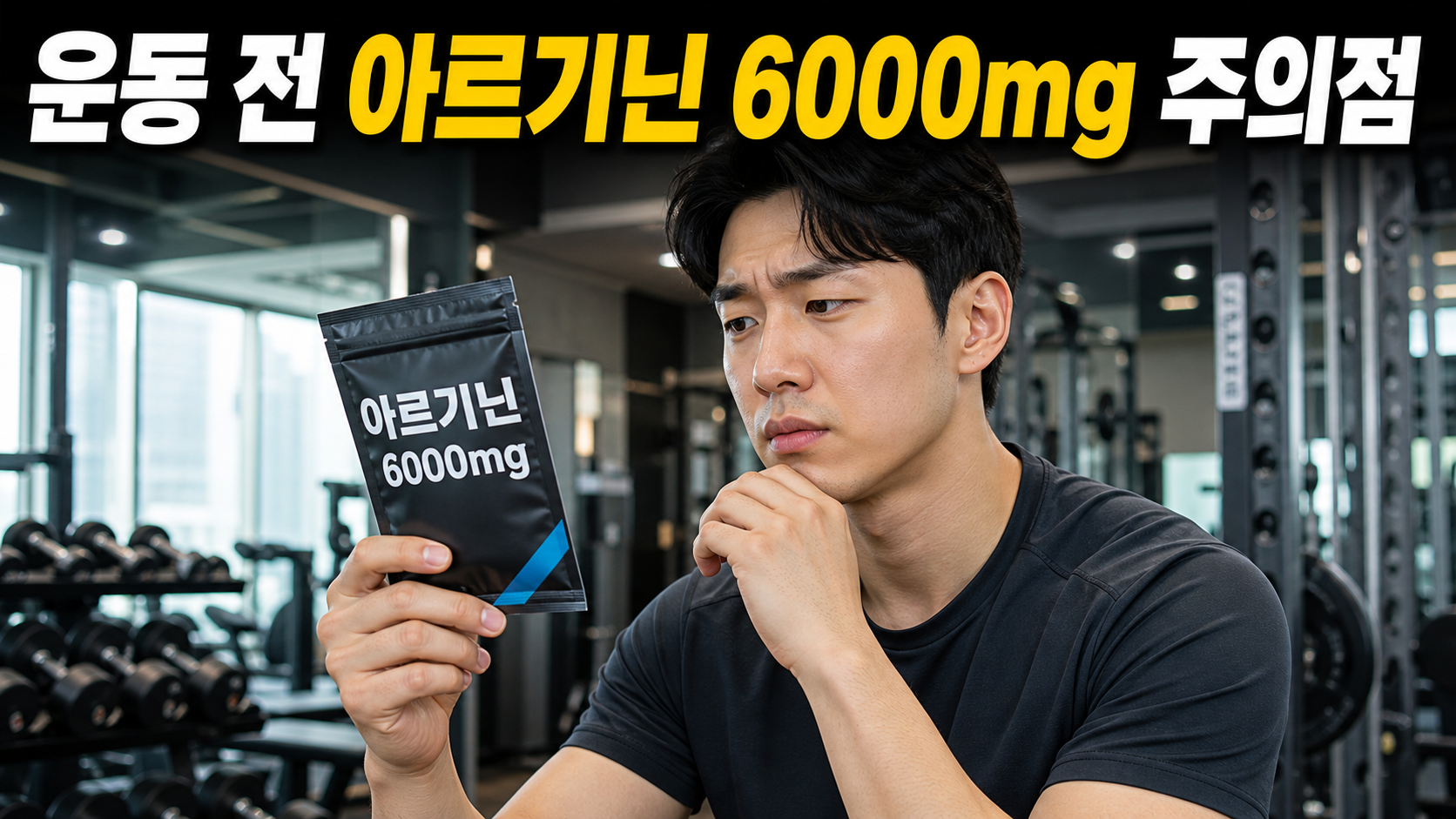 운동 전 아르기닌 6000mg 주의점 관련 헬스장 썸네일