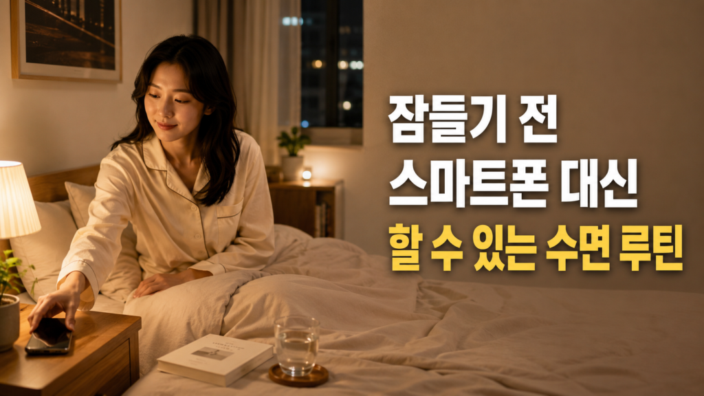 잠들기 전 스마트폰 대신 할 수 있는 수면 루틴 7가지: 밤이 편안해지는 현실적인 습관 정리 2 잠들기 전 스마트폰 대신 할 수 있는 수면 루틴을 소개하는 수면 건강 블로그 썸네일