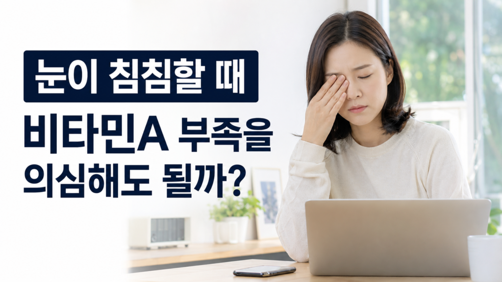 눈이 침침할 때 비타민A 부족을 의심해도 될까? 꼭 알아야 할 5가지 기준 2 Korean blog thumbnail about blurry eyes and possible vitamin A deficiency