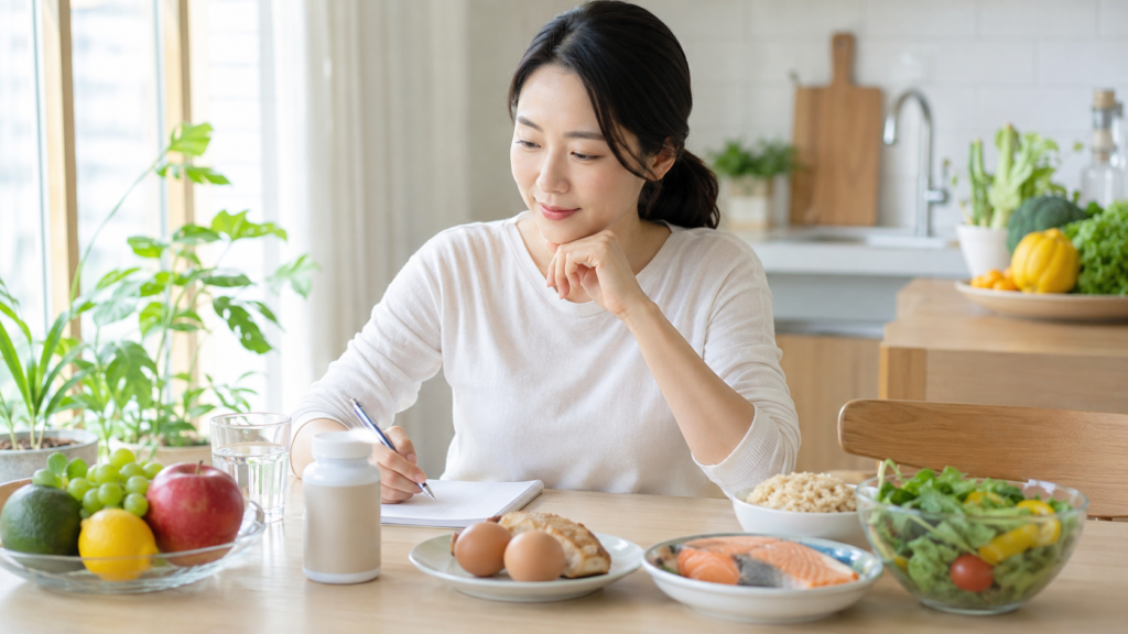 balanced-diet-vitamin-b6-korean-woman