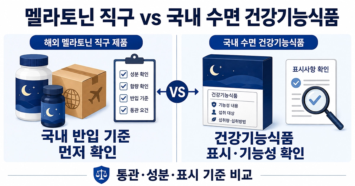 멜라토닌 직구 제품과 국내 수면 건강기능식품 차이
